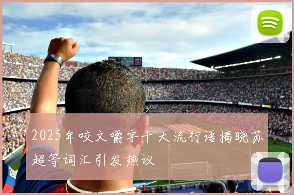 2025年咬文嚼字十大流行语揭晓苏超等词汇引发热议